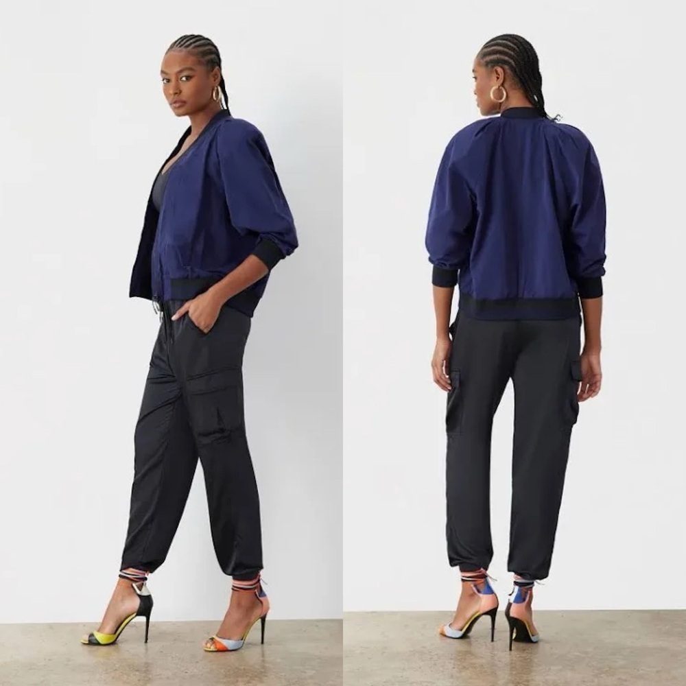 GSTQ Convertible Baseball Jacket Cape Size small  In Midnight . - Picture 13 of 16